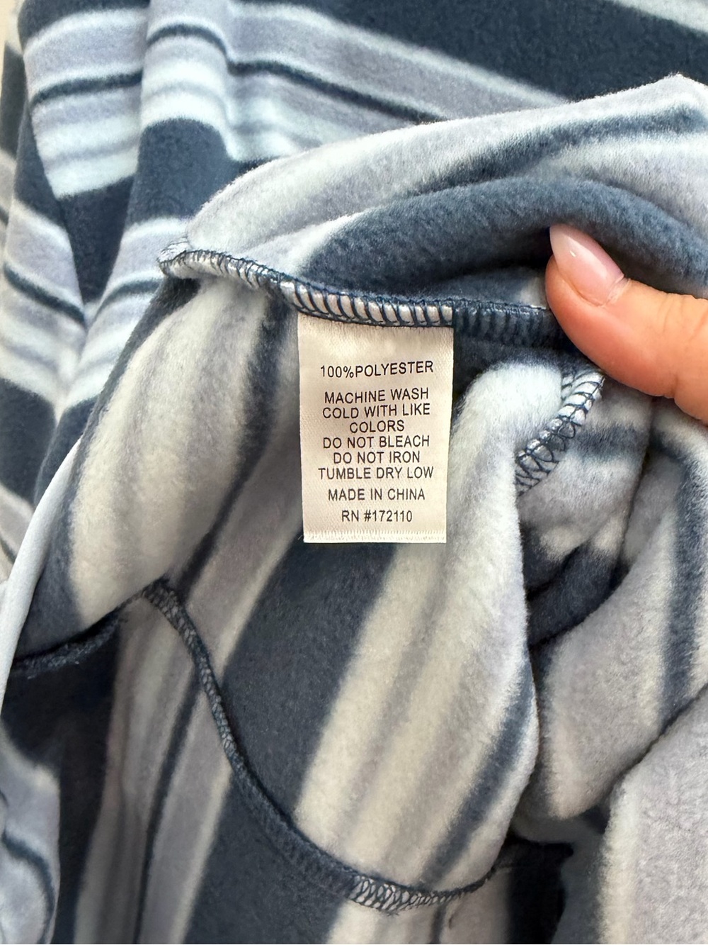 Set Active Microfleece Stripe Half Zip Hammock Blue Small BNWT Trendy - Picture 11 of 11